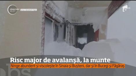 Risc major de avalanşă, la munte