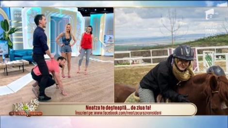 Râzi cu lacrimi! Dani Oțil și Răzvan Simion, sfaturi de călărie pentru începători