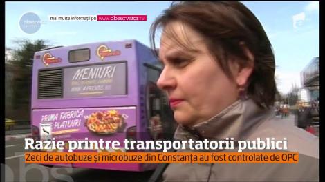 Razie printre transportatorii publici. Zeci de autobuze și microbuze din Constanța au fost controlate de OPC