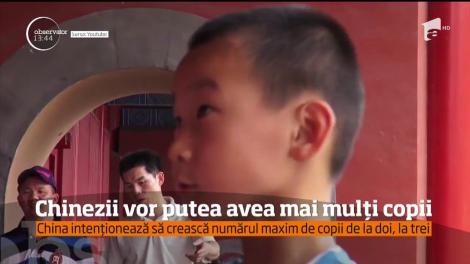 Chinezii vor putea avea mai mulţi copii. Autorităţile de la Beijing pregătesc o nouă politică