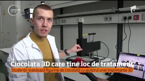 Ciocolata 3D care ține loc de tratament, realizată de câțiva studenți clujeni