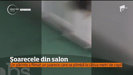 Imagini de groază într-un spital românesc! Tatăl unei fetițe a filmat un șoarece care ar fi putut oricând să se urce în patul pe care fetița lui bolnavă fusese internată