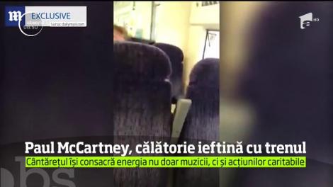 Paul McCartney, filmat călătorind cu trenul, la clasa economică