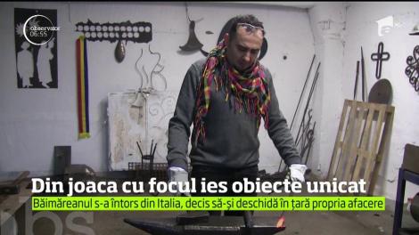 Obiecte unicat din joaca cu focul. Străvechiul meşteşug al fierarului este o afacere de succes