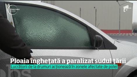Ploaia înghețată a paralizat sudul țării