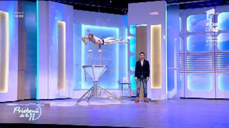 Spectacol magic de circ, chiar în platoul emisiunii "Prietenii de la 11" (VIDEO)