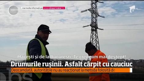 Imagini halucinante vin din Târgovişte. Drumarii asfaltează cu pal şi cuie un pod de pe centura oraşului! Lucrările costă 70 de milioane de lei