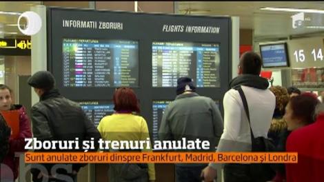 Întârzieri pe calea ferată, zboruri anulate și drumuri închise. Meteorologii nu au veşti bune