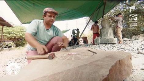 Brâncuși e mic copil! Daniela Crudu a sculptat sigla "Asia Express"