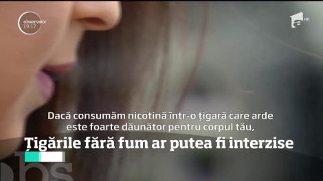 Tigările care nu ard au ajuns subiect de dezbatere în Parlament, unde se plănuieşte o lege care le-ar putea interzice în spaţiile publice