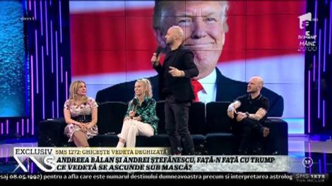 Andreea Bălan şi Andrei Ştefănescu, faţă-n faţă cu Donald Trump!