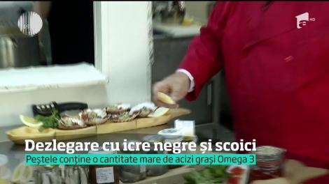 Dezlegare cu icre negre și scoici