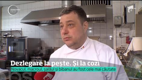 Novacul, macroul, șalăul și bibanul, cele mai căutate pentru masa de Buna Vestire