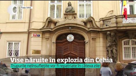 Familiile celor cinci români morţi în explozia din Cehia s-au întâlnit cu ministrul român care a mers la Praga
