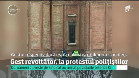 Scandal uriaş la protestul poliţiştilor, din Capitală