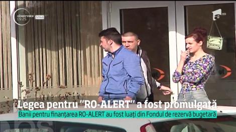 Legea pentru sistemul de avertizare a populaţiei "RO-ALERT" a fost promulgată