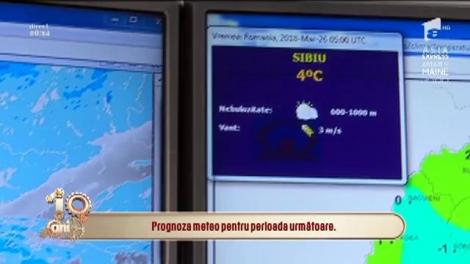 Prognoza meteo pentru perioada urmatoare
