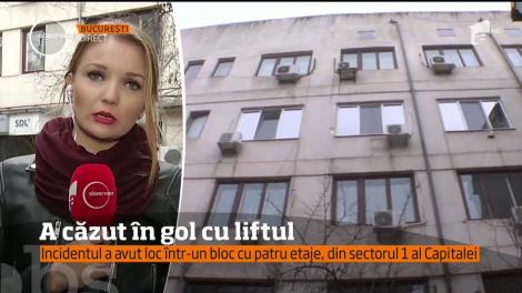 O femeie s-a prăbuşit în gol cu liftul într-o clădire publică din Capitală
