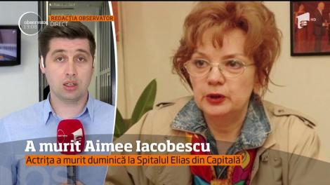 Actriţa Aimee Iacobescu s-a stins din viaţă