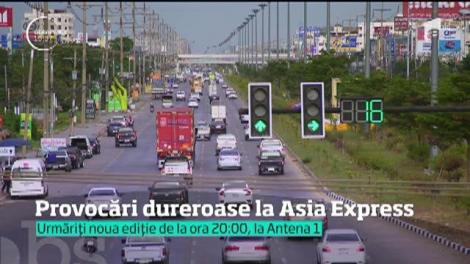 Provocări dureroase la Asia Express. Finala este aproape, aşa că toţi concurenţii nu se sfiesc să-şi lovească adversarii