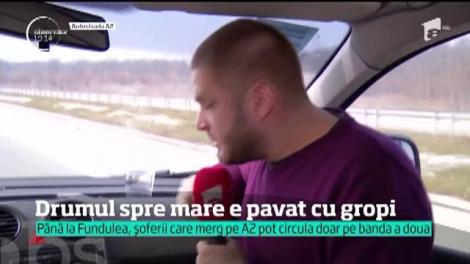 România bate încă un record negativ: putem spune că avem prima autostradă din lume cu o singură bandă. Banda întâi este pavată cu gropi