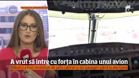 Un cetăţean bulgar a încercat să intre în cabina unui avion al companiei Blue Air chiar în timpul zborului!