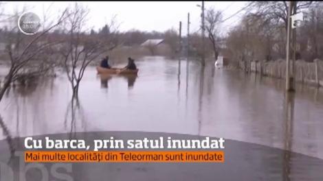 Topirea zăpezii a crescut nivelul apelor. Cinci judeţe din sudul ţării au intrat sub cod portocaliu de inundaţii