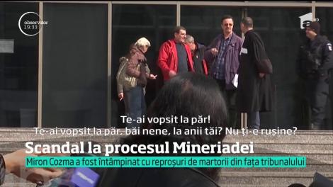 Scandal la procesul Mineriadei! Miron Cozma a fost întâmpinat cu reproșuri de martorii din fața tribunalului