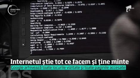 Internetul știe tot! Google arhivează toate locurile vizitate și toate paginile accesate