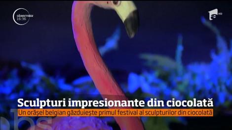 Un orășel belgian găzduiește primul festival al scupturilor din ciocolată