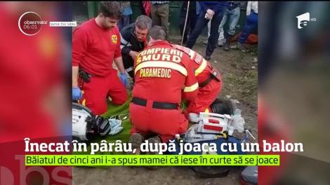 Tragedie într-o familie din judeţul Sibiu! Un copil de 5 a murit înecat în pârâul din apropierea casei