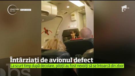 Au fost momente de panică într-un avion care a decolat din Cluj-Napoca spre Bucureşti!