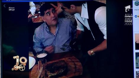 Smiley News. Ce a pățit Diego Maradona într-un restaurant. Fostul mare fotbalist este un adevărat gurmand
