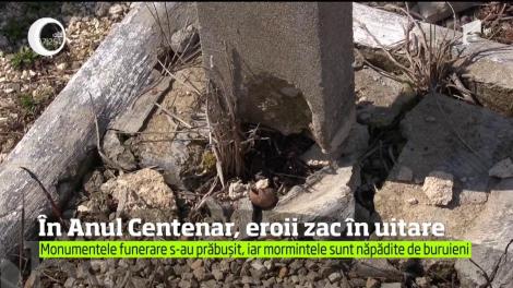 Cimitirul Eroilor din localitatea constănţeană Mircea Vodă se degradează de la o zi la alta