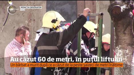 Doi muncitori au căzut în gol de pe clădirea din Bucureşti, în puțul liftului! Unul dintre bărbați a murit