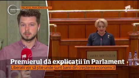 Prim-ministrul Viorica Dăncilă dă explicații în Parlament