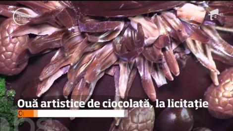 Ouă uriaşe de ciocolată, scoase la licitaţie pentru copiii fără ajutor