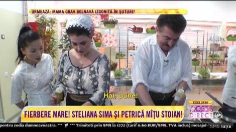Steliana Sima şi Petrică Mîţu Stoian s-au războit în bucătărie şi a ieşit PRĂPĂD (VIDEO)