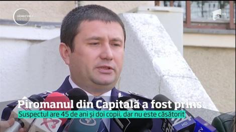 Piromanul care a incendiat cele opt maşini în Capitală a fost prins de poliţişti