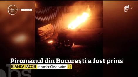 Piromanul care a incendiat cele opt maşini în Capitală a fost prins de poliţişti