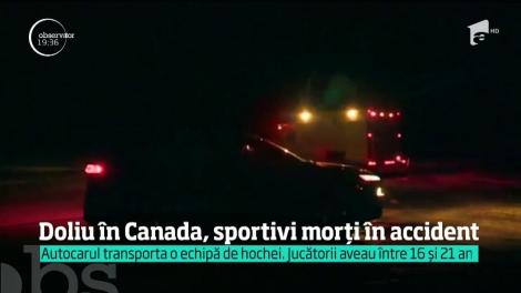 Doliu în Canada! 14 jucători de hochei au murit într-un grav accident de autocar!