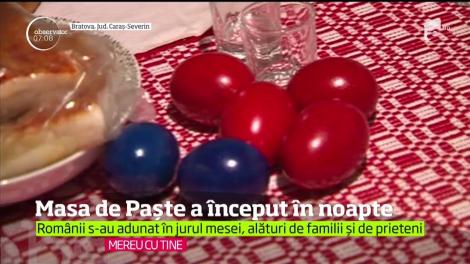 Masa de paşte a început în noapte