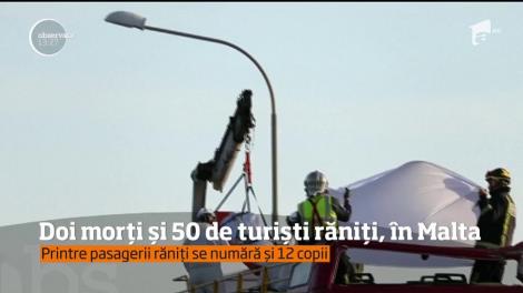 Tragedie în Malta. Doi turişti, un belgian şi un spaniol, şi-au pierdut viaţa, iar 50 au fost răniţi într-un grav accident rutier