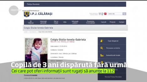 E alertă în judeţul Călăraşi după ce o copilă de doar 3 ani a dispărut din Olteniţa
