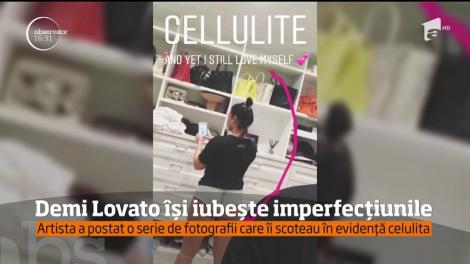Demi Lovato a postat fotografii cu ea pentru a demonstra că nu are un corp perfect
