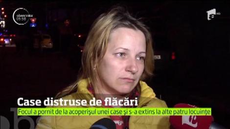 Cinci familii din cartierul Rahova au rămas fără un acoperiş deasupra capului, după ce un incendiu putenic le-a cuprins locuinţele