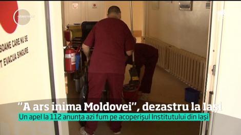 Institutul de Boli Cardiovasculare din Iaşi e paralizat, după focul care a distrus complet un etaj întreg