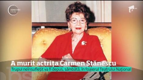 A murit actrița Carmen Stănescu