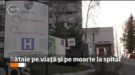 Bătaie cu cu b&acirc;te, topoare şi cuţite la Spitalul Municipal din Miercurea Ciuc
