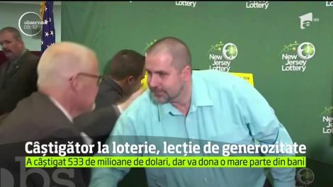 Câștigător la loterie, lecție de generozitate